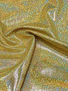 Holographic Shiny Pebble Foil Heavy Stretch Nylon Spandex Fabric - Black, Silver, Gold, Red, Green, Royal, 58"-60" Width