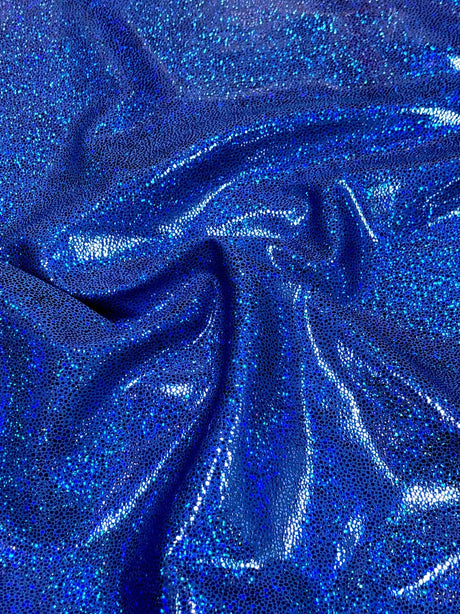 Holographic Shiny Pebble Foil Heavy Stretch Nylon Spandex Fabric - Black, Silver, Gold, Red, Green, Royal, 58"-60" Width