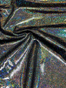 Holographic Shiny Pebble Foil Heavy Stretch Nylon Spandex Fabric - Black, Silver, Gold, Red, Green, Royal, 58"-60" Width
