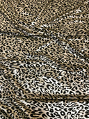 Cheetah Foil Design Nylon Spandex Fabric - Black/Gold, Black/Silver, White/Silver