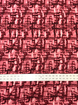 Abstract Squares Polyester Spandex Fabric - Abstract Squares Print, 58"-60" Width