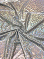 Nylon Spandex Fabric - Shatter Glass Mystique, Silver, Gold, Fuchsia, Green, Red, Black, Turquoise, Royal, 58"-60" Width
