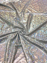 Nylon Spandex Fabric - Shatter Glass Mystique, Silver, Gold, Fuchsia, Green, Red, Black, Turquoise, Royal, 58"-60" Width