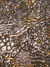 Wild Animal Print Polyester Spandex Fabric - Metallic Foil, Gray Brown, 58"-60" Width