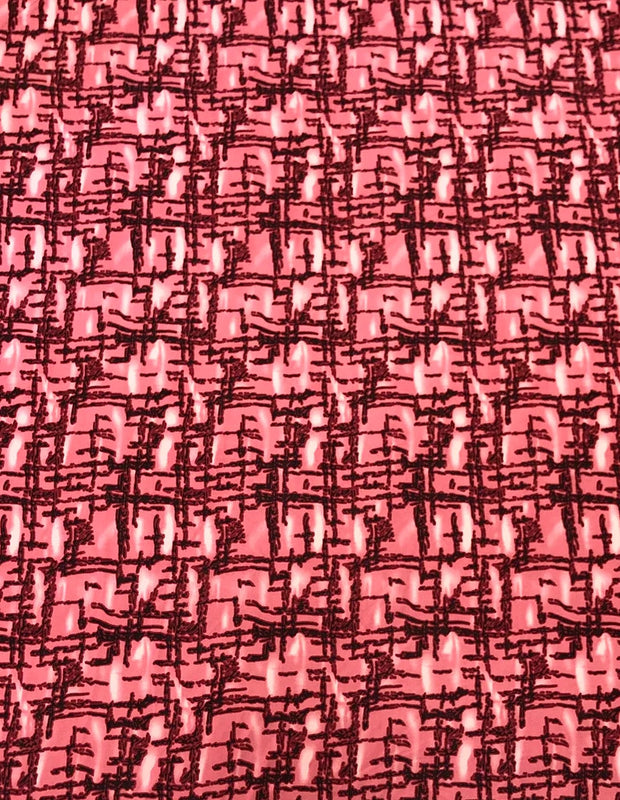 Abstract Squares Polyester Spandex Fabric - Abstract Squares Print, 58"-60" Width