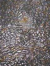 Wild Animal Print Polyester Spandex Fabric - Metallic Foil, Gray Brown, 58"-60" Width