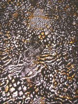 Wild Animal Print Polyester Spandex Fabric - Metallic Foil, Gray Brown, 58"-60" Width