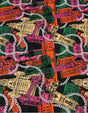 Big Buildings Print Polyester ITY Matte Jersey Fabric - Big Structures Print, 58" Width