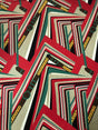 Belt Chain Lines Design Polyester Spandex Fabric - Green/Red, Pink/Hunter Green, 2-Way Stretch, 58" Width