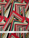 Belt Chain Lines Design Polyester Spandex Fabric - Green/Red, Pink/Hunter Green, 2-Way Stretch, 58" Width