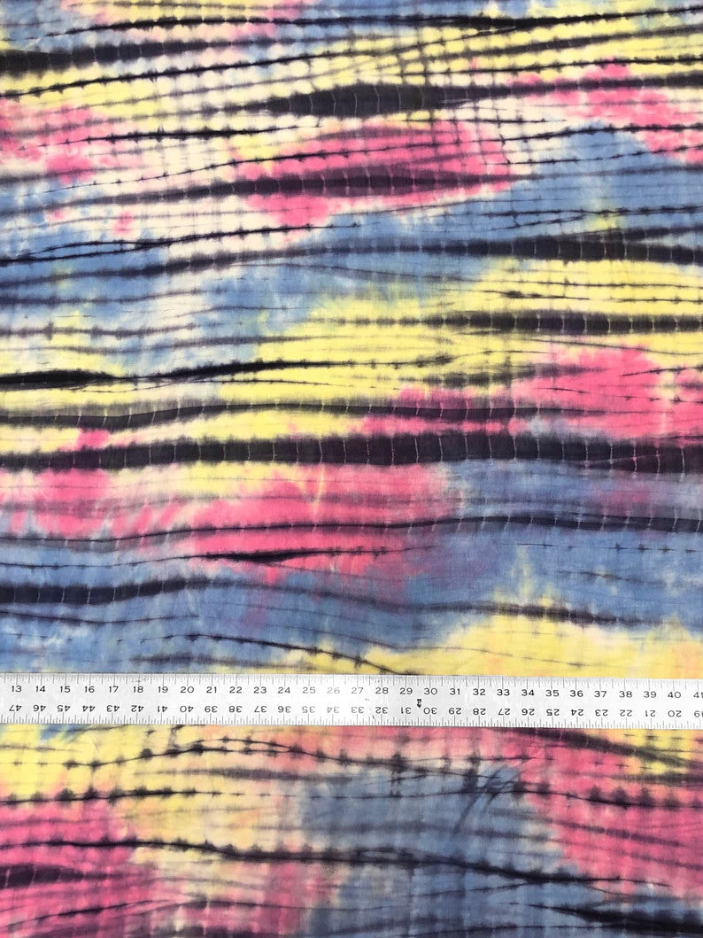 Tie Dye Abstract Print Rayon Spandex Fabric - Abstract Print, Multi Color, 58-60" Width