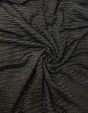 Gold Lurex On Black Polyester Spandex Mesh Fabric - Black, Gold Lurex, 56-58" Width