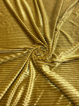Velvet Textured Stripes Polyester Spandex Fabric - Hunter Green, Mustard, Wine, Black, 58-60" Width