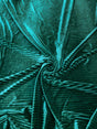 Velvet Textured Stripes Polyester Spandex Fabric - Hunter Green, Mustard, Wine, Black, 58-60" Width