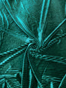 Velvet Textured Stripes Polyester Spandex Fabric - Hunter Green, Mustard, Wine, Black, 58-60" Width
