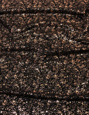 Small Rib Textured Fukuro Polyester Spandex Fabric - Small Dots Shiny Foil, Copper, Silver, 58" Width