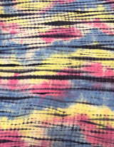 Tie Dye Abstract Print Rayon Spandex Fabric - Abstract Print, Multi Color, 58-60" Width