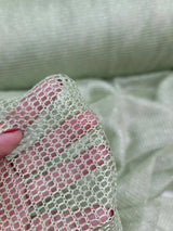 Shimmer Fish Net Fabric Sage Silver