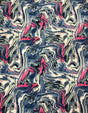 Colorful Abstract Marble Print Bulgari Polyester Spandex Fabric - Multicolor Abstract Marble, 58"-60" Width