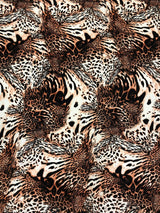Animal Print Design Polyester Spandex Fabric - Animal Print, 58"-60" Width