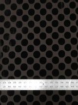 1.5 Inch Circles On Burnout Velvet Polyester Spandex Fabric - Black, Dark Camel, Wine, 58"-60" Width