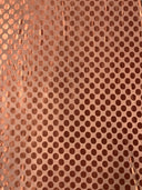 1.5 Inch Circles On Burnout Velvet Polyester Spandex Fabric - Black, Dark Camel, Wine, 58"-60" Width