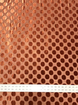 1.5 Inch Circles On Burnout Velvet Polyester Spandex Fabric - Black, Dark Camel, Wine, 58"-60" Width