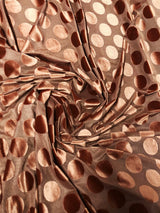 1.5 Inch Circles On Burnout Velvet Polyester Spandex Fabric - Black, Dark Camel, Wine, 58"-60" Width