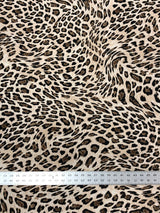 Leopard Print Polyester Spandex Fabric - Leopard Print, 58" Width