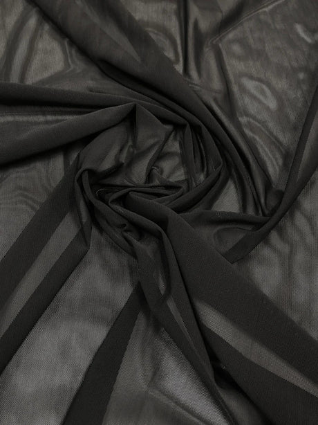 Dura Power Mesh Nylon Spandex Fabric - Black, Nude, 4 Way Stretch, High Compression, 60" Width