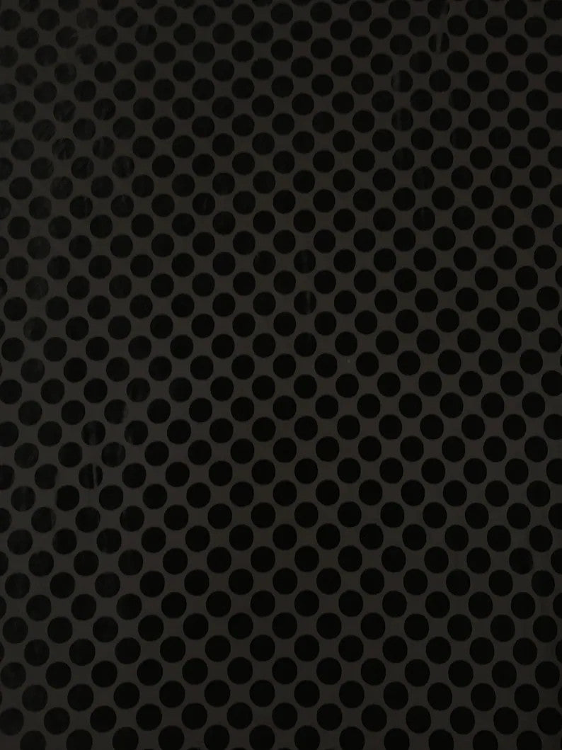 1.5 Inch Circles On Burnout Velvet Polyester Spandex Fabric - Black, Dark Camel, Wine, 58"-60" Width