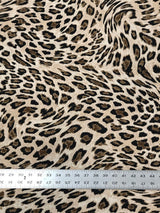 Leopard Print Polyester Spandex Fabric - Leopard Print, 58" Width