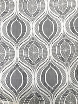 Lace Non-Stretch Big Design Polyester Fabric - White, Black