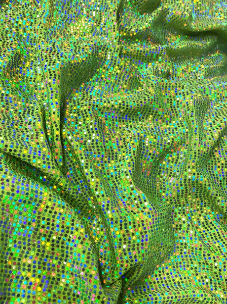 3Mm Holographic Trans Polyester Spandex Fabric - Metallic Foil, 54" Width (1 Yard)