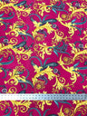 Gold Abstract Design Polyester Spandex Fabric - Gold Abstract Pattern, 58" Width