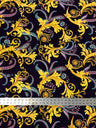 Gold Abstract Design Polyester Spandex Fabric - Gold Abstract Pattern, 58" Width