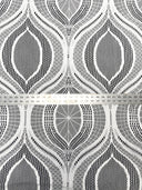 Lace Non-Stretch Big Design Polyester Fabric - White, Black