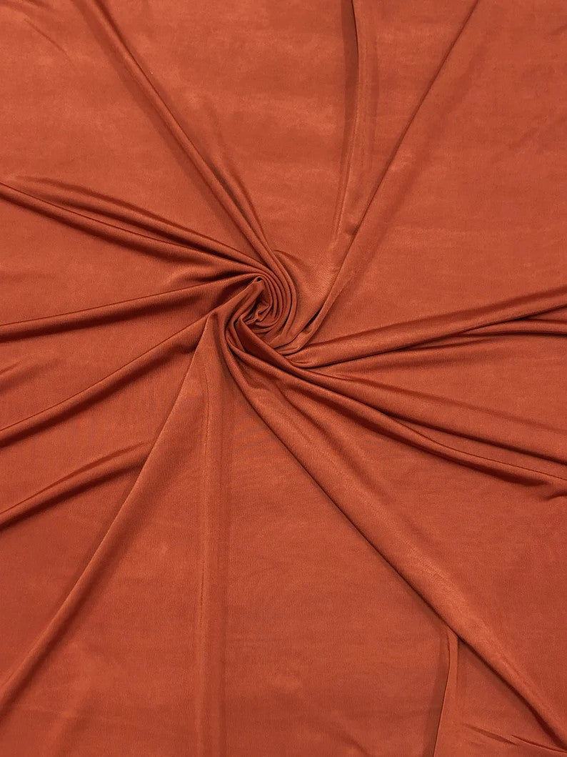 Solid Shiny Venezia Polyester Spandex Fabric - Light Weight, 2-Way Stretch, 58" Width