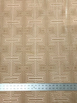 Polyester Spandex Ice Velvet Burnout Fabric - Beige, 2-Way Stretch, 58-60" Width