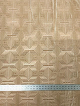 Polyester Spandex Ice Velvet Burnout Fabric - Beige, 2-Way Stretch, 58-60" Width