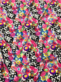 Retro Multi Color Circle Abstract Design Nylon Spandex Fabric - Multi Color Abstract Circle Print, 58-60" Width