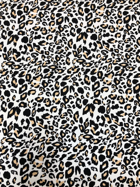Stretch Yoga Leopard Print Nylon Spandex Fabric - Leopard Print, 58"-60" Width