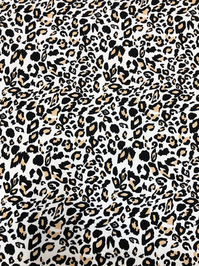 Stretch Yoga Leopard Print Nylon Spandex Fabric - Leopard Print, 58"-60" Width