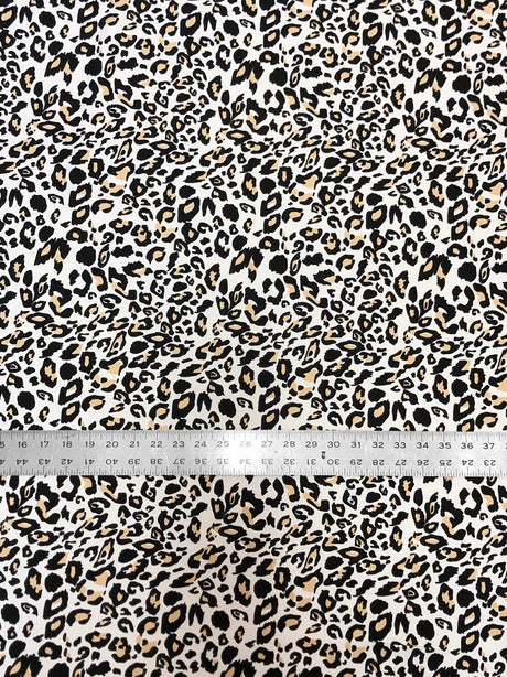 Stretch Yoga Leopard Print Nylon Spandex Fabric - Leopard Print, 58"-60" Width