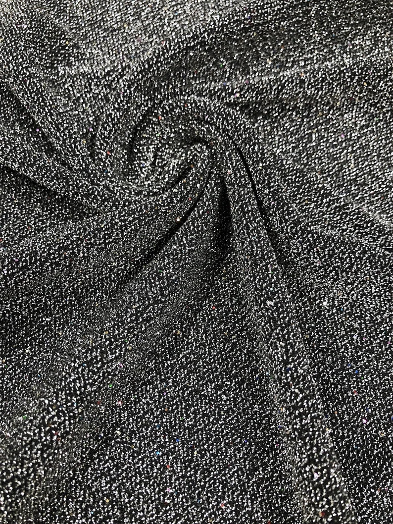 Nylon Spandex Fabric - Textured With Lurex, Multi Color Hologram, 58"-60" Width