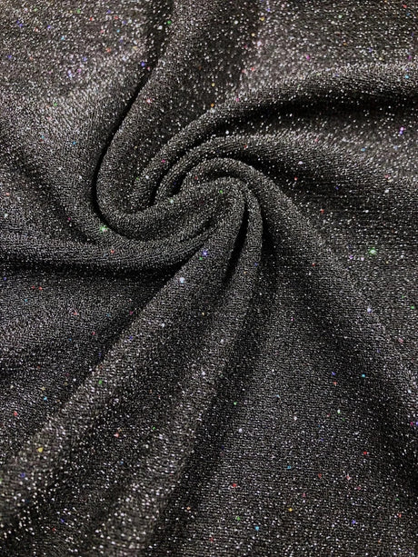 Nylon Spandex Fabric - Textured With Lurex, Multi Color Hologram, 58"-60" Width