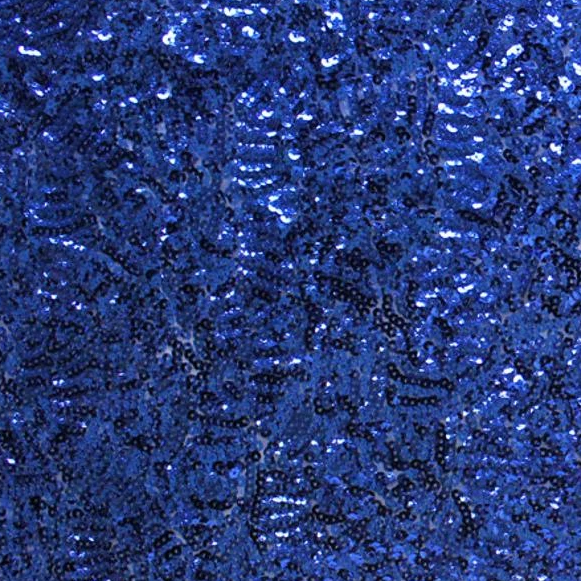 Royal Blue Seaweed Glitz Sequin Mesh Fabric,