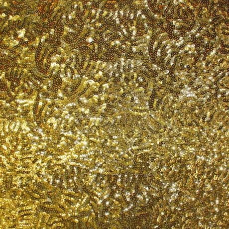 Gold Seaweed Glitz Sequin Mesh Fabric,