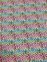 Nylon Spandex Fabric - Neon Rainbow Leopard Print, 57-58" Width