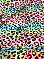 Nylon Spandex Fabric - Neon Rainbow Leopard Print, 57-58" Width